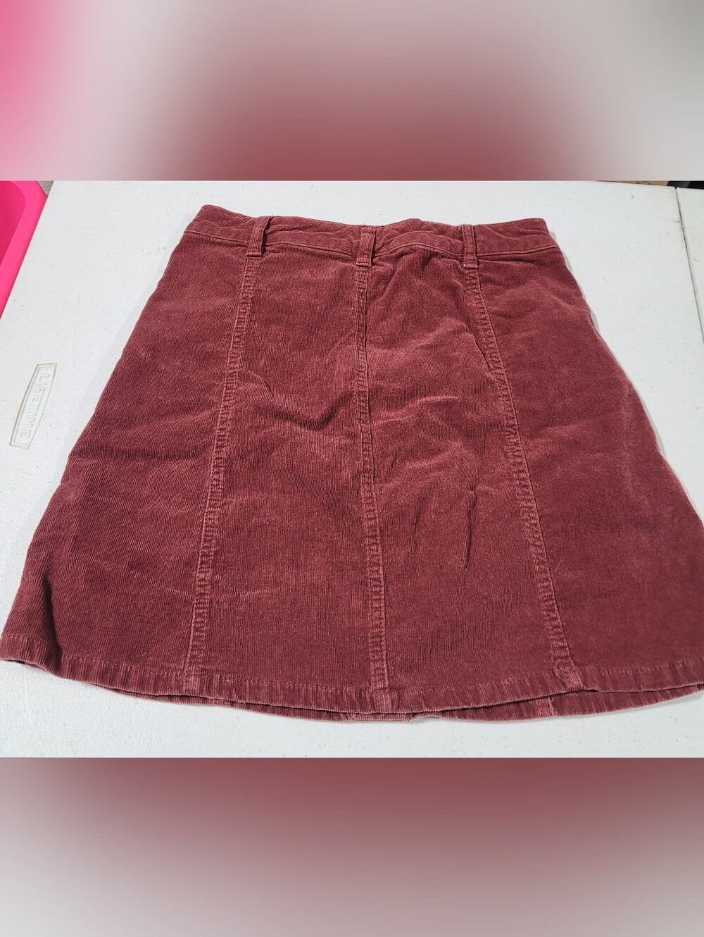Mossimo Supply Co. Button-Front Corduroy Mini Skirt - Rose - Picture 3 of 3
